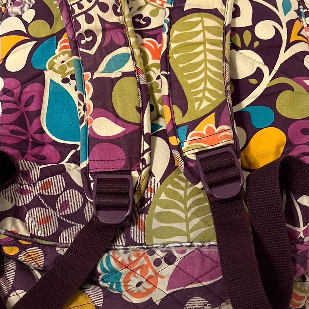 Vera Bradley Quilted Backpack in Plum Crazy (retired pattern) - Picture 7 of 7